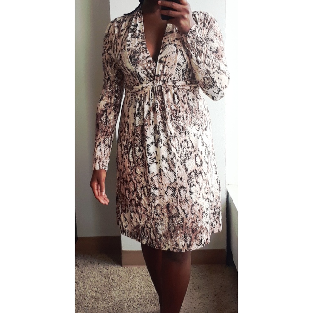 Soma Long Sleeved snake print dress